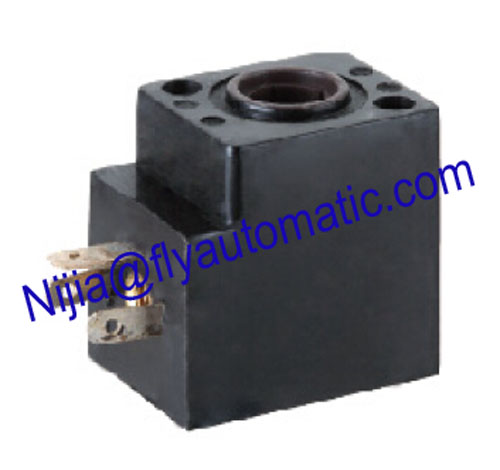 6mm OD DIN43650C DC Solenoid Coil for Spinning Machine , Black