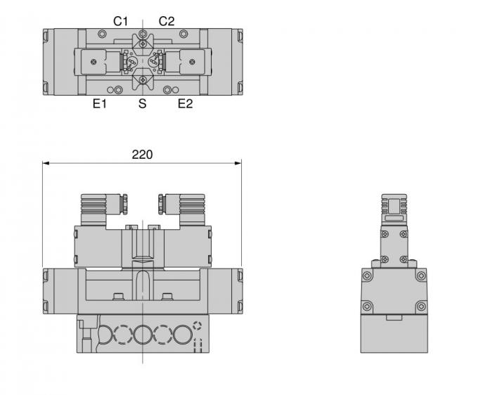 CKD AC220V solenoid valve 4F630-15F discrete 5 port pilot operated valve
