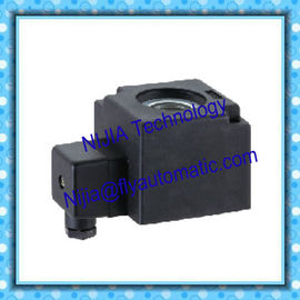 China Professional DIN4.8 Magnetic Coil 24V DC 220V AC Solenoid Coil in Black supplier